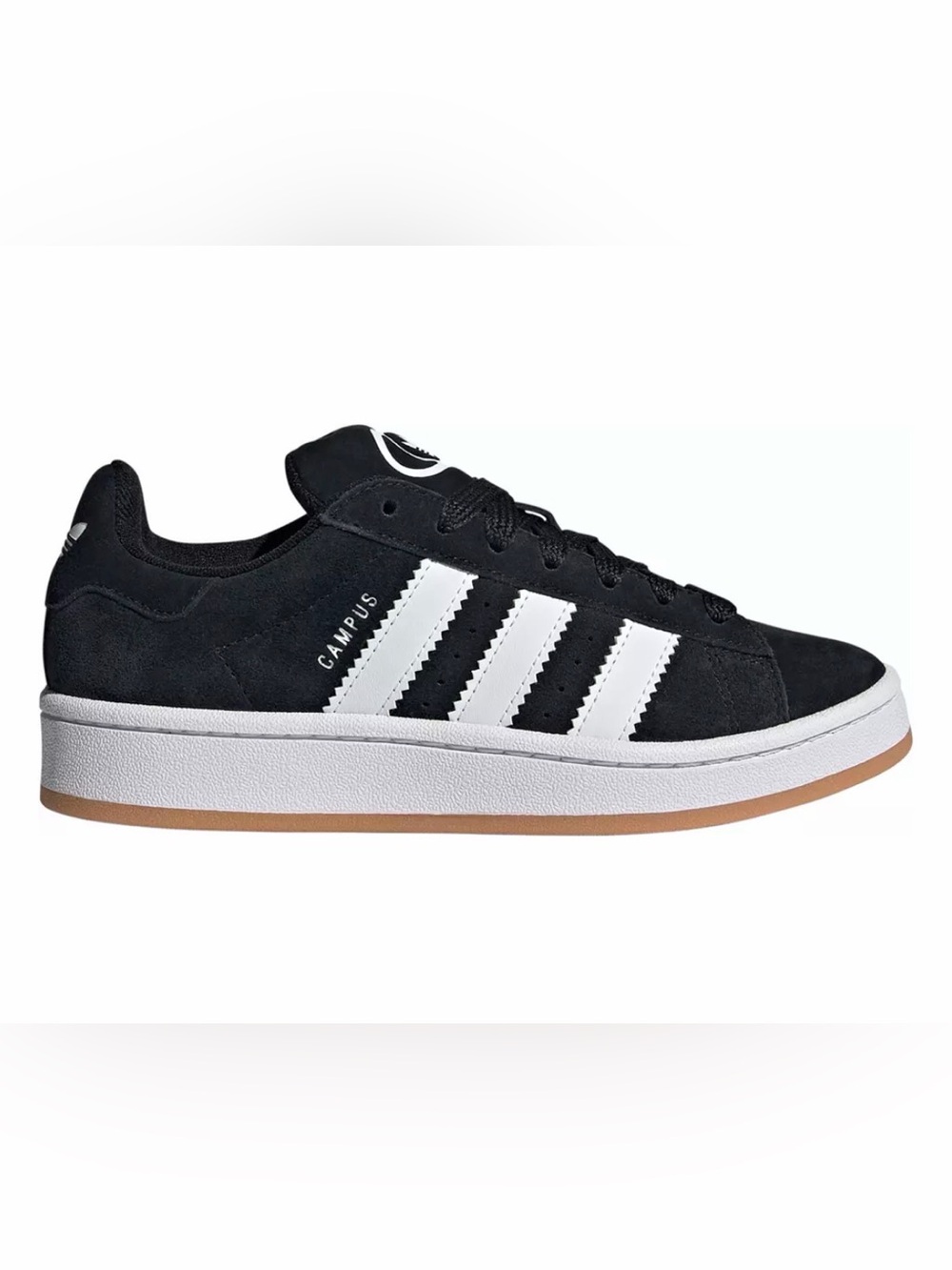 adidas Campus Suede Low-Top Sneakers in Black/White